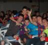 Més de 400 persones es reuneixen al pavelló poliesportiu "Galetet" per seguir la final de la copa del rei entre el FC Barcelona i el Reial Madrid - 29/04/2011
