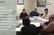 Acord unànime dels diversos partits polítics en la proposta de cobertura informativa electoral de la Calartv