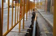 Aturada dels treballs en les obres per a la implantació de la xarxa de gas natural al municipi