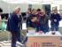 Una macroparada d'ERC es va instal·lar dissabte al Mercat Municipal per parlar amb la ciutadania sobre la República Catalana