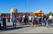 Resposta massiva en la primera jornada de vaga de les empreses auxiliars de les nuclears d'Ascó i Vandellòs
